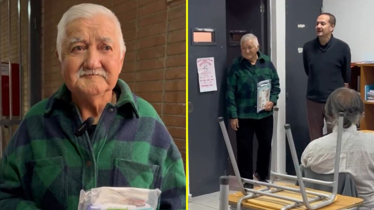 La historia de don Arturo, el adulto mayor que volvió al colegio para aprender a leer y escribir a sus 78 años