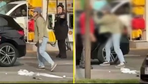 Video muestra violenta agresión de mujer que no quiso pagar bencina en Las Condes: Se encontraba bajo los efectos de las drogas