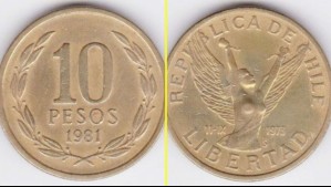 ¿La tienes? Así es la moneda de 10 pesos que puede venderse en hasta $100 mil
