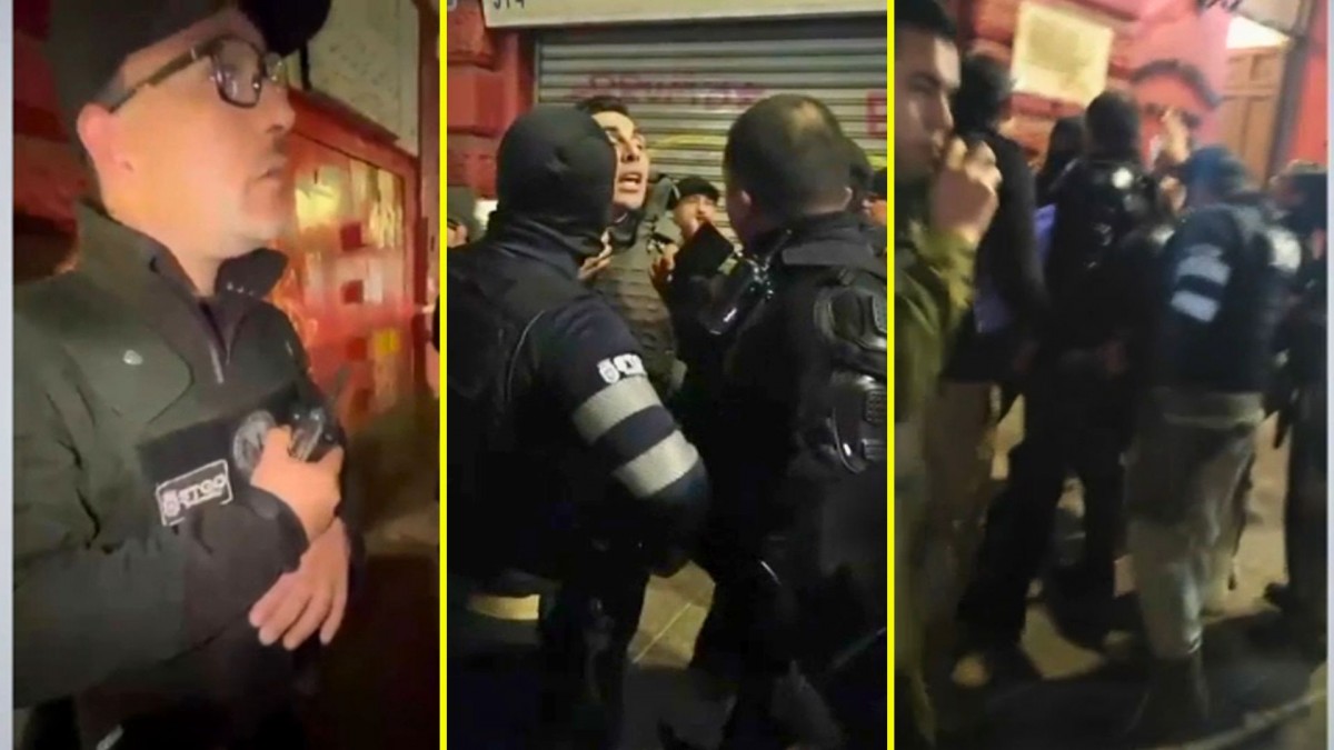 Inspector no quiso entregar su carnet: Video muestra tensa discusión entre funcionarios de seguridad y Carabineros en Santiago