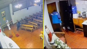Videos muestran momento de balacera al interior de parroquia en Rancagua: Víctima se refugió en la sacristía del templo