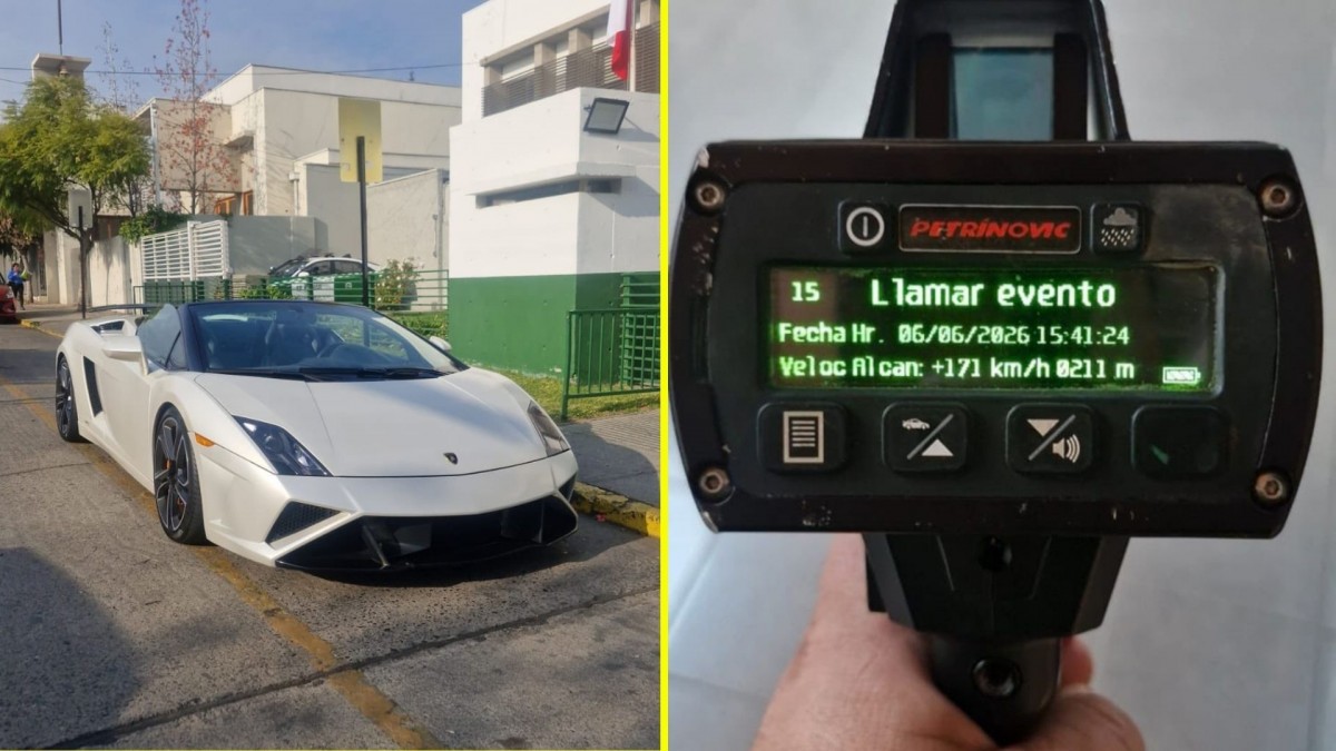 Detienen a conductor de Lamborghini por circular a 171 km/h en la comuna de Vitacura