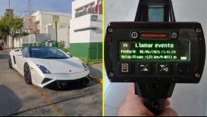 Detienen a conductor de Lamborghini por circular a 171 km/h en la comuna de Vitacura