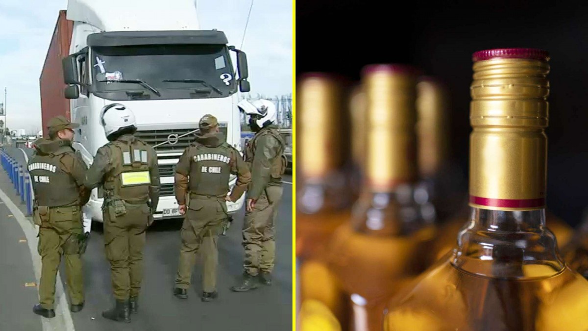 Roban camión cargado con whisky avaluado en $55 millones: Persecución terminó con un delincuente herido a bala y dos detenidos