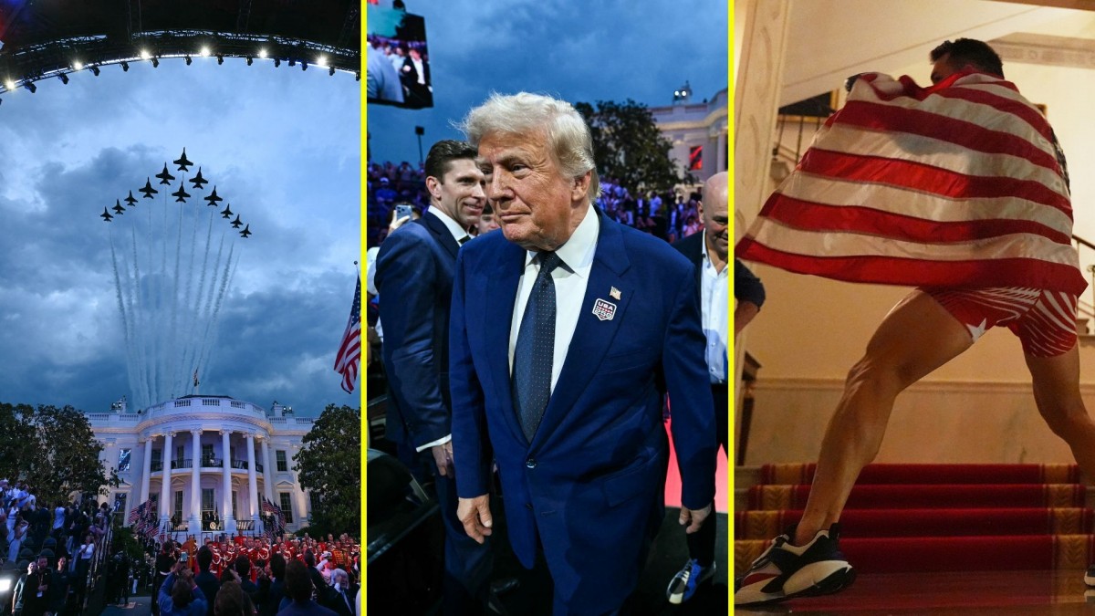 Trump celebra su 80 cumpleaños con un insólito show de artes marciales en la Casa Blanca
