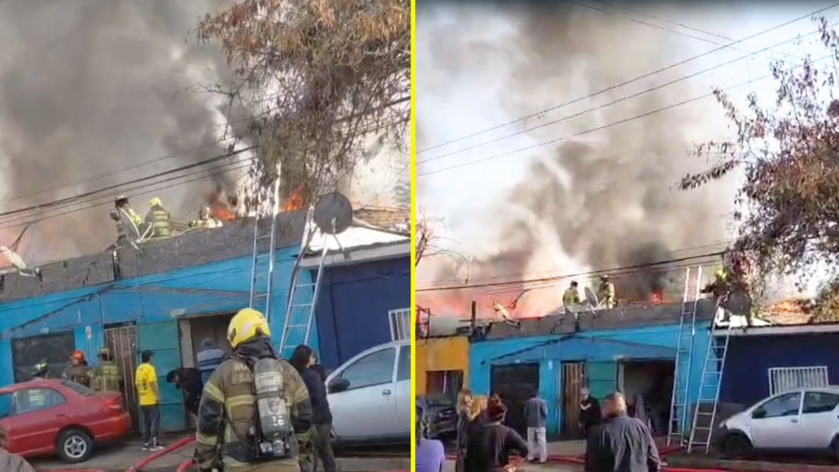 Incendio afecta vivienda en Estación Central: Hay restriciones en el tránsito