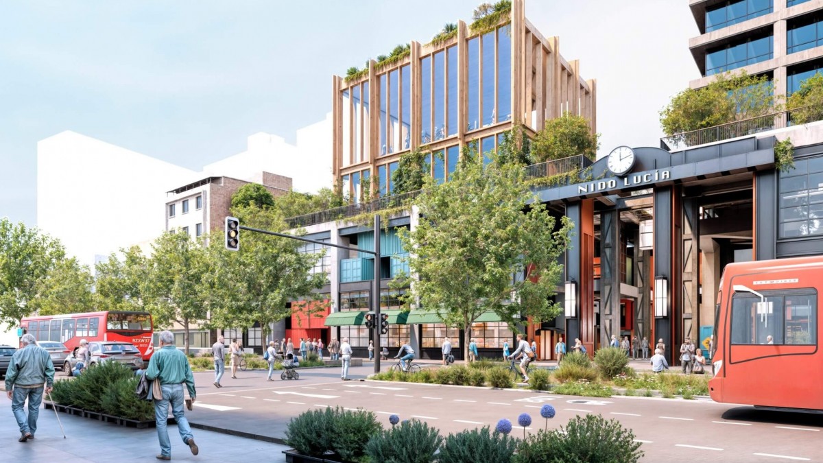 Mercado urbano, plaza y centro de eventos: Así será el 'nuevo MUT' que se construye en el centro de Santiago