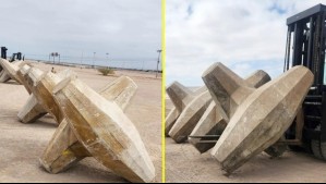 Pesan 16 toneladas y superan los 2 metros de altura: Para qué sirven los tetrápodos de hormigón instalados en la frontera norte