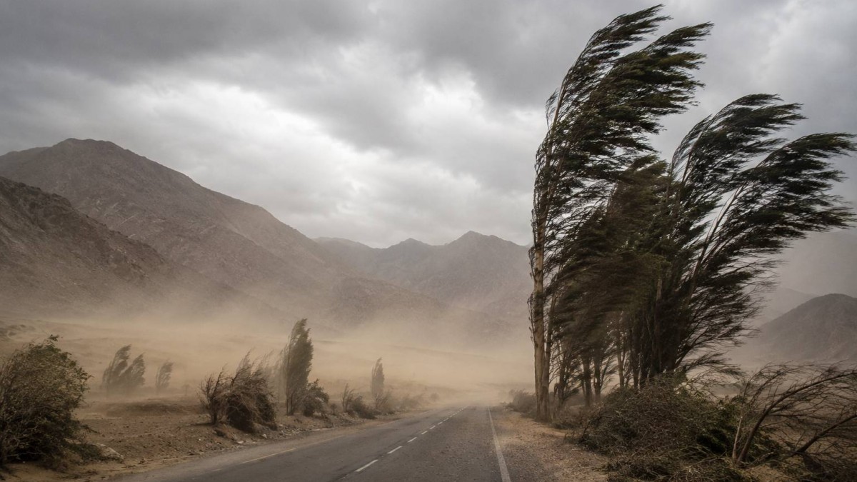 Llegarían a los 100 km/h: Emiten una alerta y un aviso por vientos que afectarán a 4 regiones de Chile