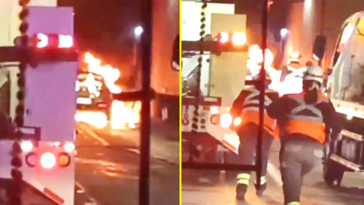 Alta congestión en Ruta 68 por emergencia: Vehículo se incendió al interior del Túnel Lo Prado en dirección a Santiago