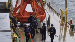 Sorpresivo control antidrogas a buque Japonés que cargó astillas de madera en Corral