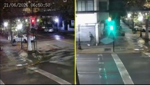 Video muestra que conductor huyó tras chocar Ford Mustang contra un árbol en Providencia