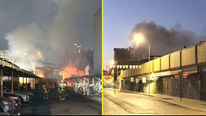 Incendio consumió bodega en el centro de Santiago