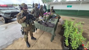 Ercilla: Detienen a tres personas e incautan armas, droga y chalecos antibalas