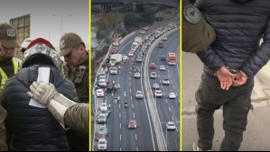 Motorista intentó escapar de fiscalización en plena autopista: Aceleró contra carabinero y terminó detenido en vivo