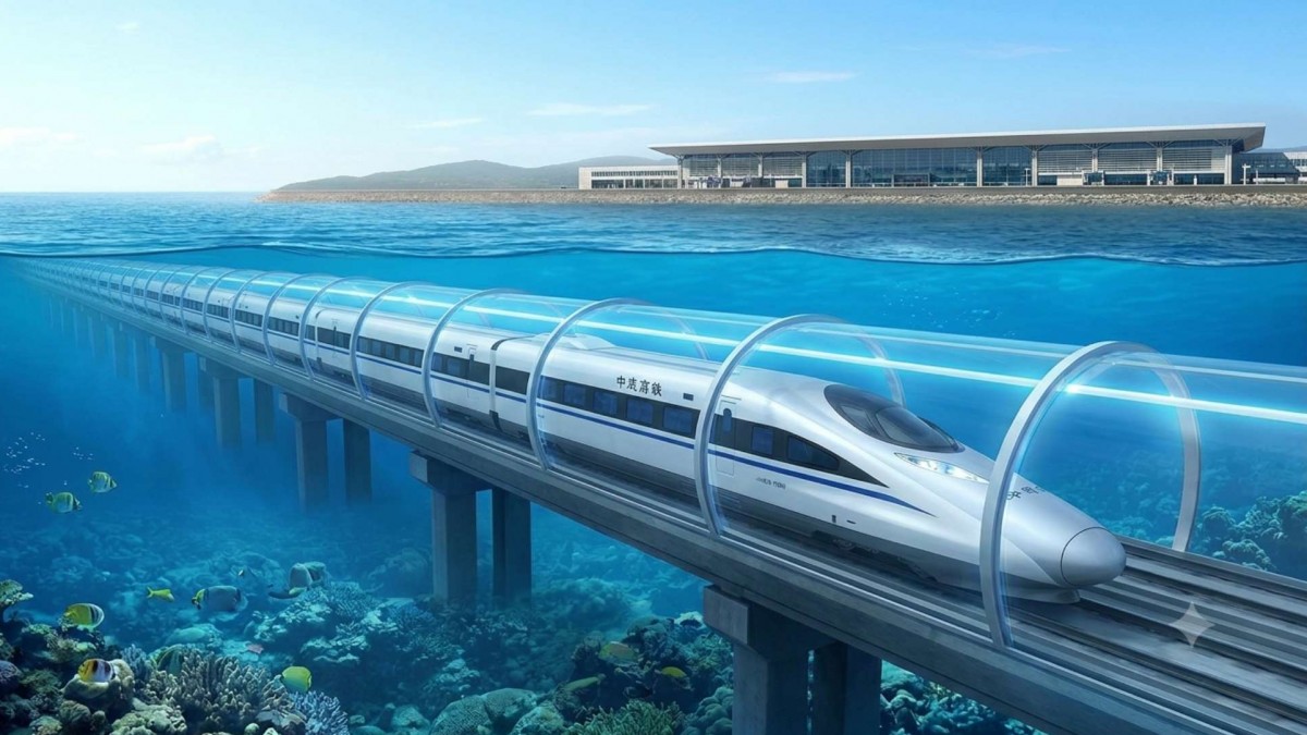 Viajará a 250 km/h bajo el mar: El ambicioso tren bala que reducirá trayectos de 8 horas a solo 40 minutos