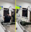 Un registro compartido en redes sociales por el consultorio odontológico Dental Art mostró el momento exacto en que una dentista y un paciente vivieron el terremoto de magnitud 7.5 registrado en Venezuela.