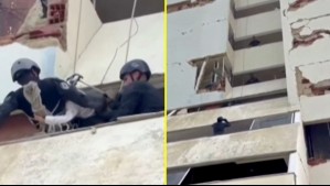 Video muestra rescate de niña que estaba atrapada tras terremotos en Venezuela