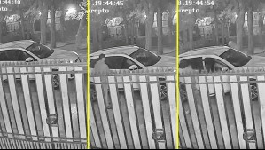 Tres delincuentes armados roban auto a conductor de aplicación en Conchalí: Cámaras captaron el violento asalto