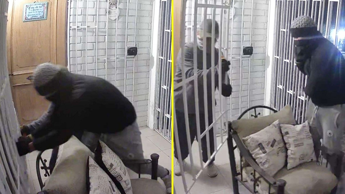 Video muestra cómo dos delincuentes rompían una reja para entrar a una casa en La Reina: Fueron detenidos tras persecución