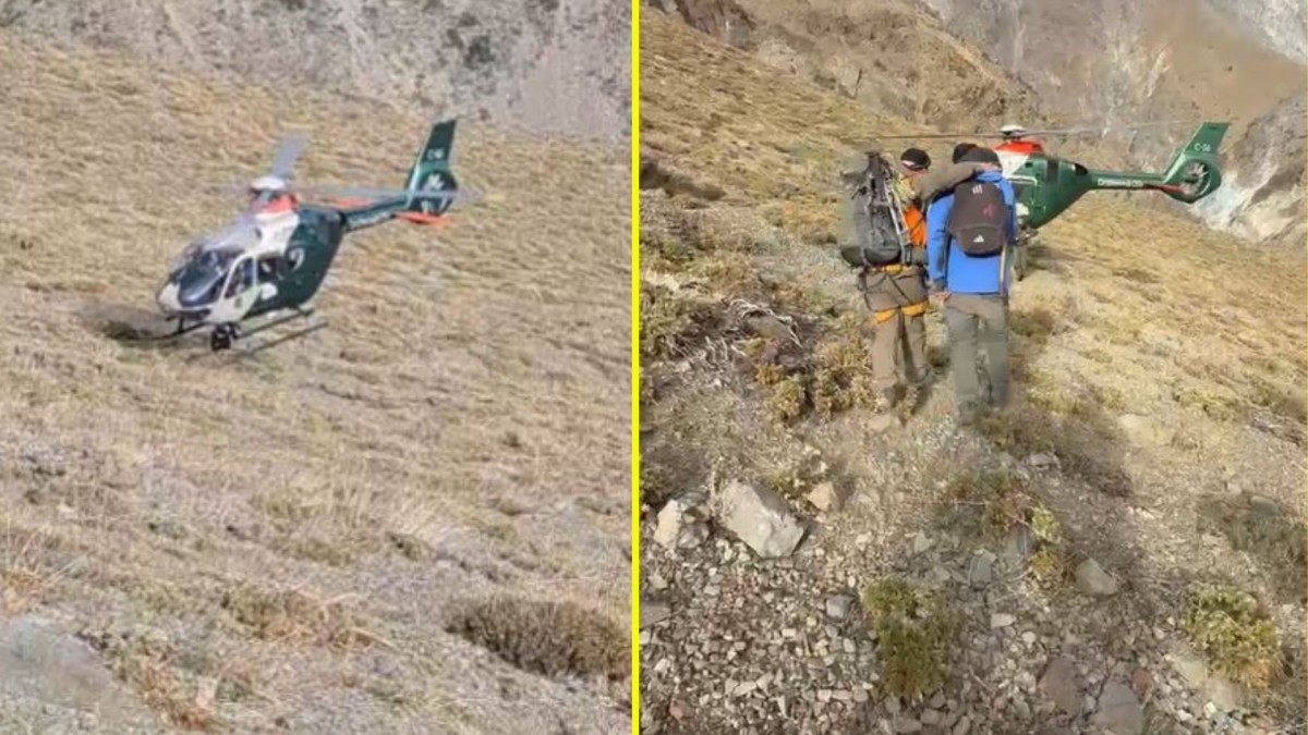 En un operativo de siete horas: GOPE rescata a dos excursionistas atrapados en un barranco de la Quebrada de Macul