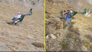 En un operativo de siete horas: GOPE rescata a dos excursionistas atrapados en un barranco de la Quebrada de Macul