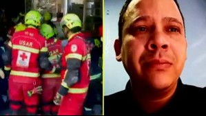 'Es un shock y hasta ahora estoy llorando': Hermano de venezolano rescatado por Bomberos chilenos tras 8 días bajo los escombros