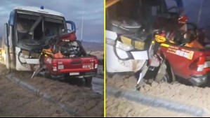 Mueren cuatro personas en accidente entre bus interurbano y vehículo en cercanías del Salar de Atacama