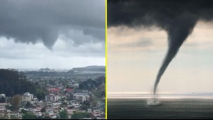 Armada emitió aviso por posible formación de tromba marina en zona del país