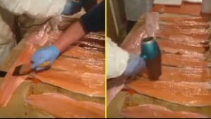 'Es extremadamente grave': Video muestra a personas 'maquillando' salmón en mal estado en Puerto Montt