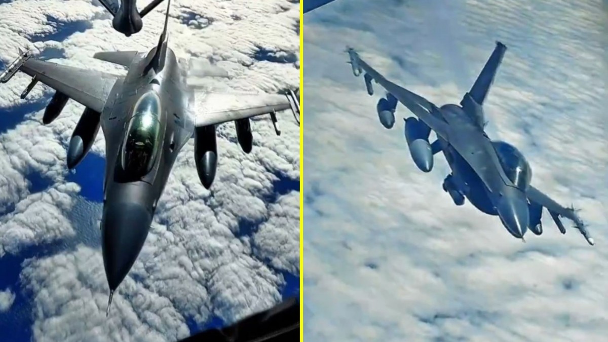 Video muestra cómo un avión de la FACh reabastece en el aire a un moderno F-16 de Estados Unidos