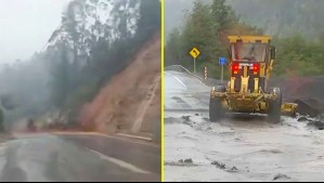 Temporal en el sur: Se registran cortes de rutas y deslizamientos de material por intensas lluvias