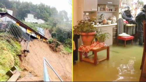 Más de 50 viviendas con daños y 59 personas aisladas: Senapred entrega nuevo balance por sistema frontal en la zona sur
