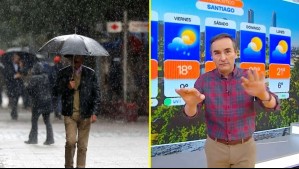 Pronóstico de lluvia en Santiago.