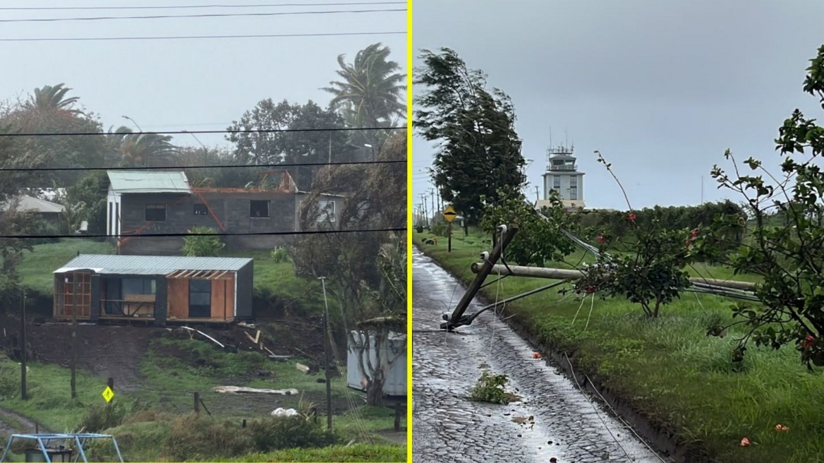 Gran afectación en Isla de Pascua por fuertes vientos: Reportan corte total de energía, árboles caídos y casas dañadas