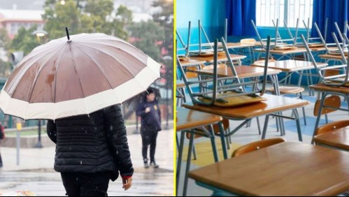 Gobierno suspende clases este viernes en cinco regiones de la zona central ante pronóstico de intensas lluvias