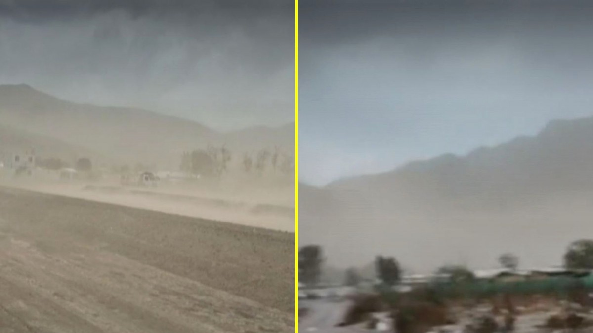 Videos muestran impactantes nubes de polvo provocadas por los vientos en la región de Valparaíso