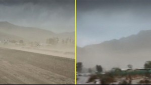 Videos muestran impactantes nubes de polvo provocadas por los vientos en la región de Valparaíso