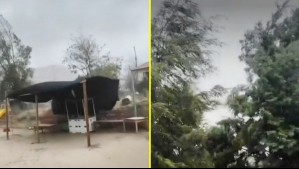 Videos muestran la fuerza del viento en distintas zonas del país: Ráfagas provocaron daños antes de las lluvias