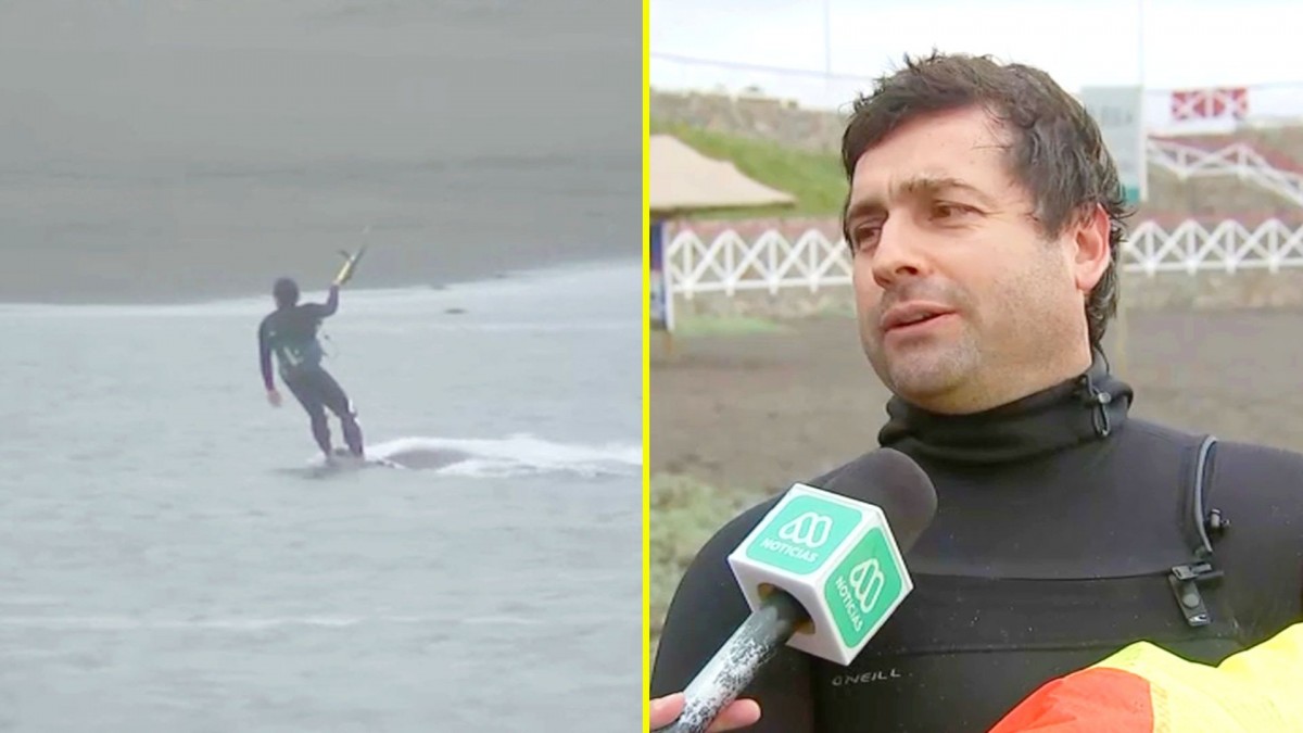 'Para la casa no más': Kitesurfistas debieron abandonar el mar tras cierre del borde costero en Pichilemu