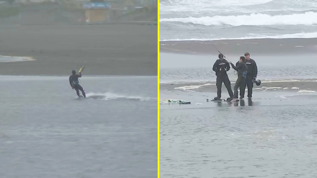 Captan a personas realizando kitesurfing en Pichilemu: Autoridad marítima intervino ante aviso de marejadas