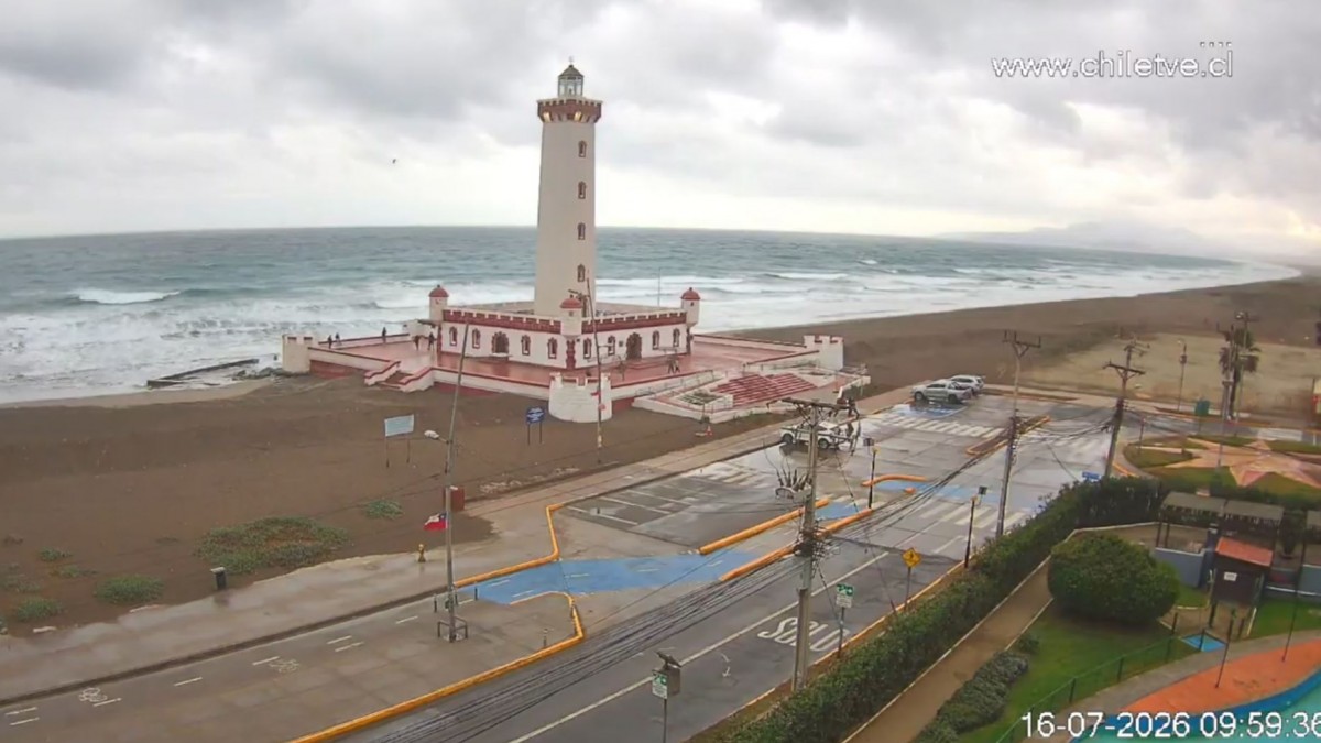 La Serena en vivo: Así está la zona costera de la ciudad a esta hora en medio del sistema frontal