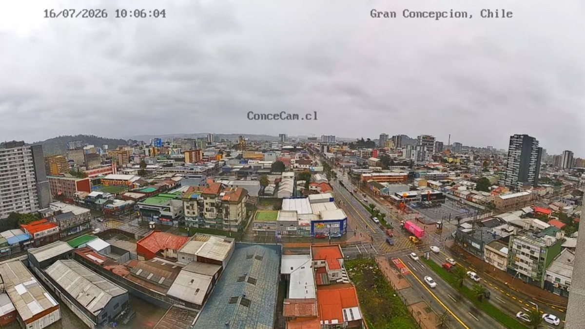 Concepción en vivo: Así está la ciudad penquista a esta hora en medio del sistema frontal