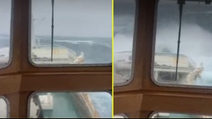 Impactante video muestra la fuerza del temporal en Chiloé: Ráfagas de más de 70 nudos golpean embarcación en alta mar