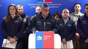 Senapred entrega balance con tres fallecidos: Biministro Alvarado advierte que 'aún no enfrentamos el momento de mayor intensidad'