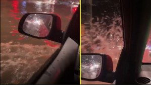 Así está la Gran Avenida en Santiago: Intensas lluvias provocan anegamientos