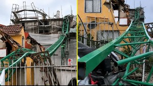 Gobierno investigará causas del desplome de grúa en Coquimbo: Estructura cayó sobre viviendas por fuertes vientos