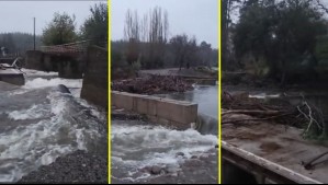 Impactantes imágenes muestran puente colapsado en San Fabián tras intensas lluvias