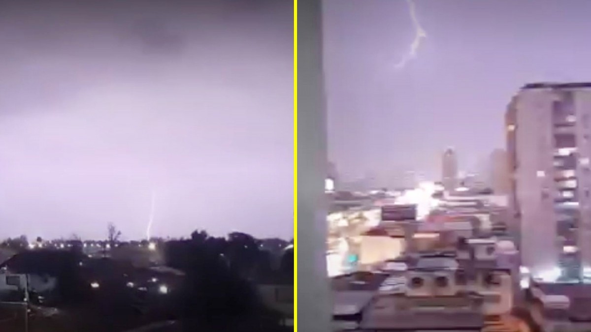 Truenos y relámpagos sorprenden a santiaguinos: Videos muestran la tormenta eléctrica sobre la capital
