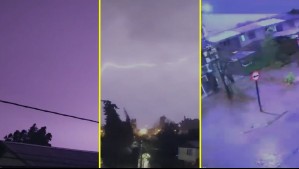 Truenos y relámpagos sorprenden a santiaguinos: Videos muestran la tormenta eléctrica sobre la capital